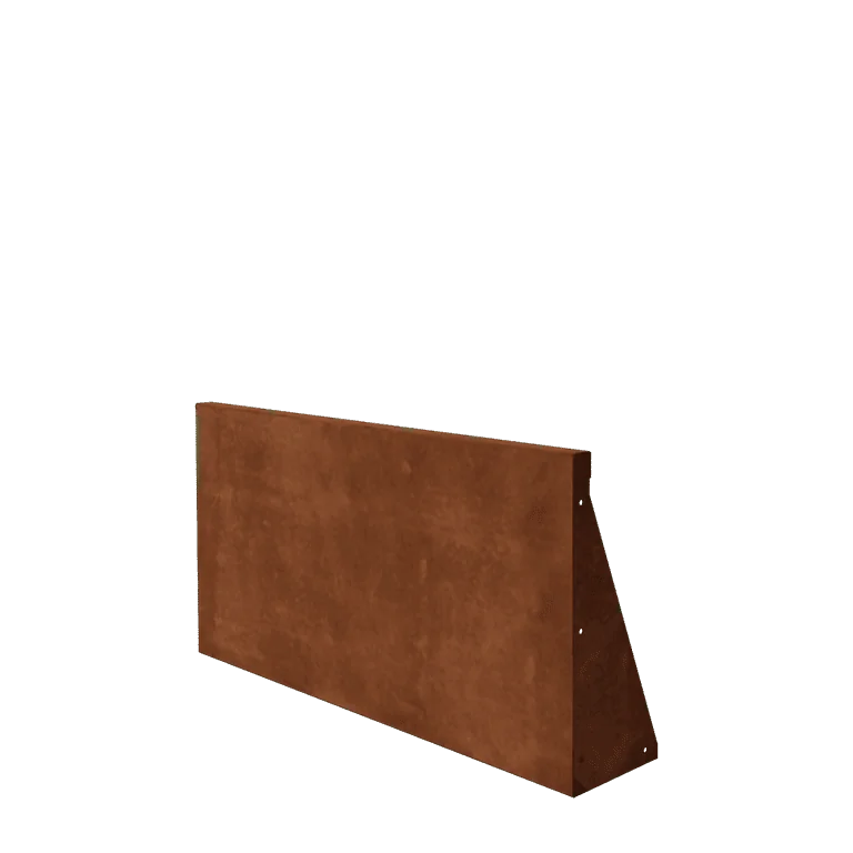 Cortenstaal keerwand - Recht - 100 x 50 cm