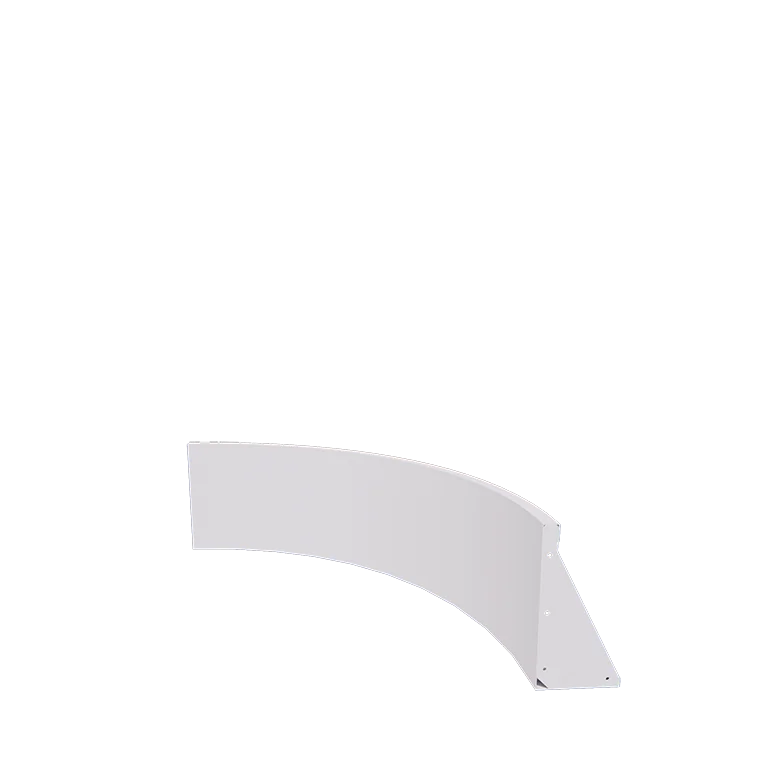 Stalen keerwand - Binnenbocht - 100 x 100 x 40 cm - RAL9010 mat (wit)