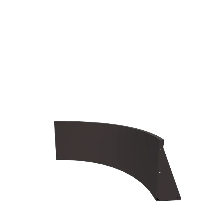 Stalen keerwand - Binnenbocht - 100 x 100 x 50 cm - RAL7016 mat (antraciet grijs)