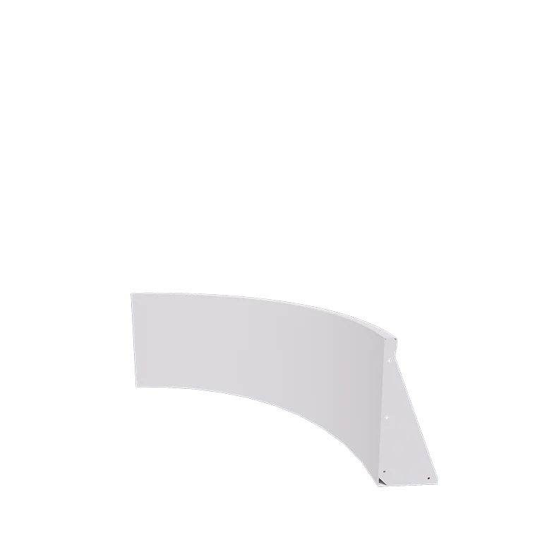 Stalen keerwand - Binnenbocht - 100 x 100 x 50 cm - RAL9010 mat (wit)