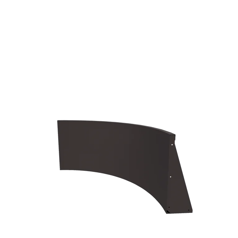Stalen keerwand - Binnenbocht - 100 x 100 x 60 cm - RAL7016 mat (antraciet grijs)