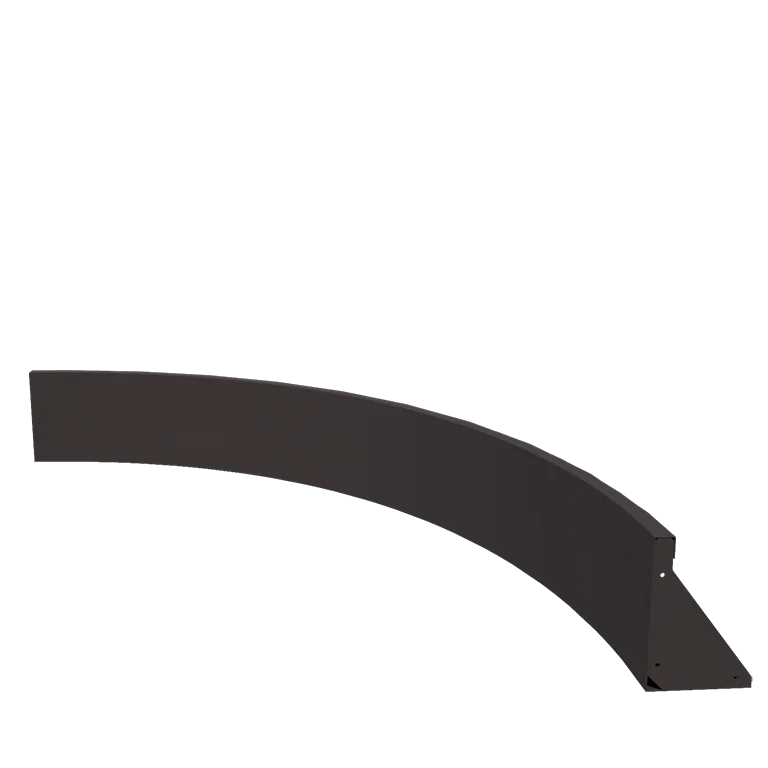 Stalen keerwand - Binnenbocht - 150 x 150 x 30 cm - RAL7016 mat (antraciet grijs)