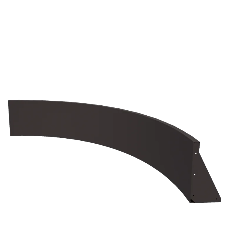 Stalen keerwand - Binnenbocht - 150 x 150 x 40 cm - RAL7016 mat (antraciet grijs)
