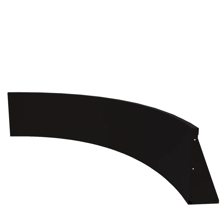 Stalen keerwand - Binnenbocht - 150 x 150 x 50 cm - RAL9005 mat (zwart)