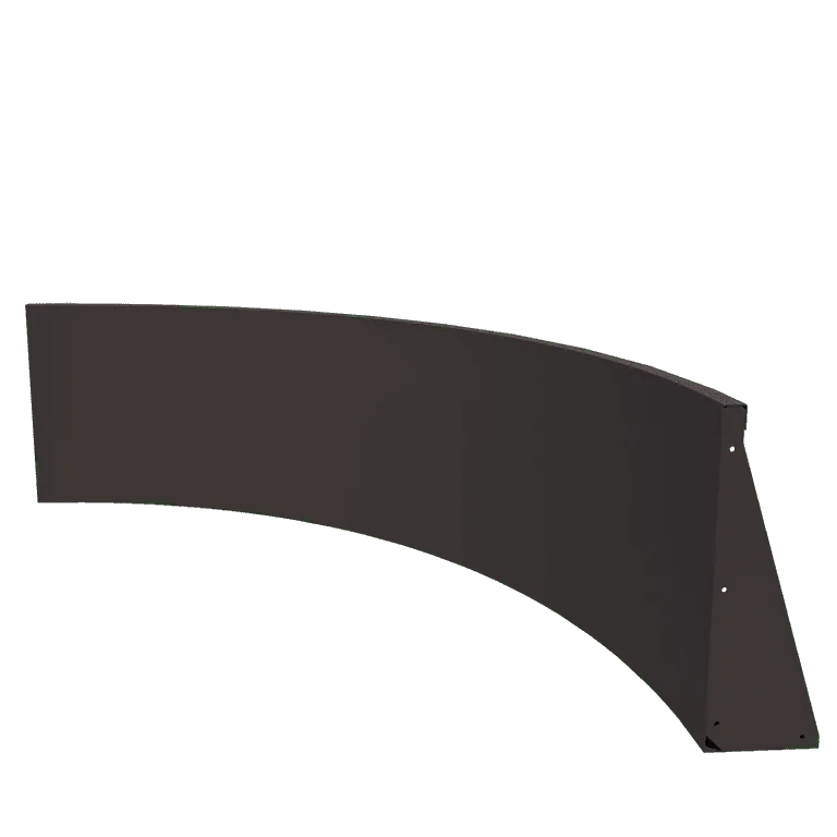 Stalen keerwand - Binnenbocht - 150 x 150 x 60 cm - Andere RAL kleur