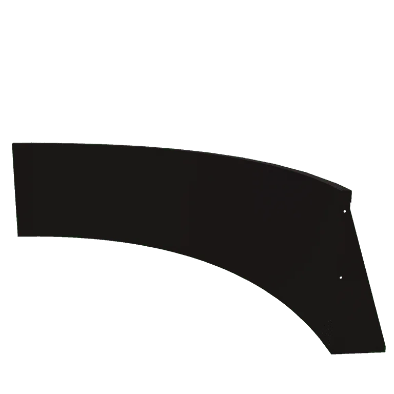 Stalen keerwand - Binnenbocht - 150 x 150 x 60 cm - RAL9005 mat (zwart)