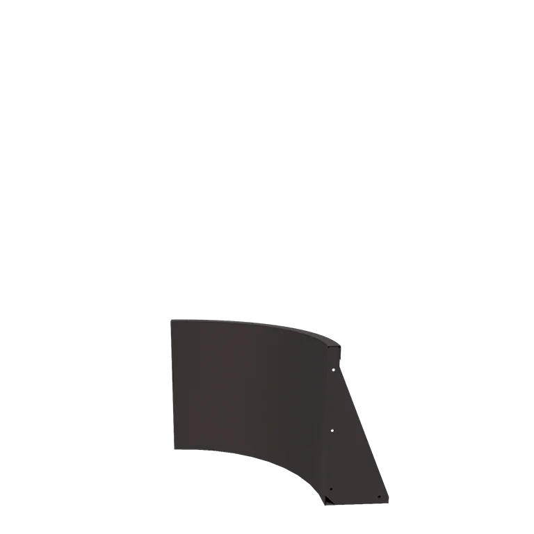 Stalen keerwand - Binnenbocht - 50 x 50 x 50 cm - RAL7016 mat (antraciet grijs)
