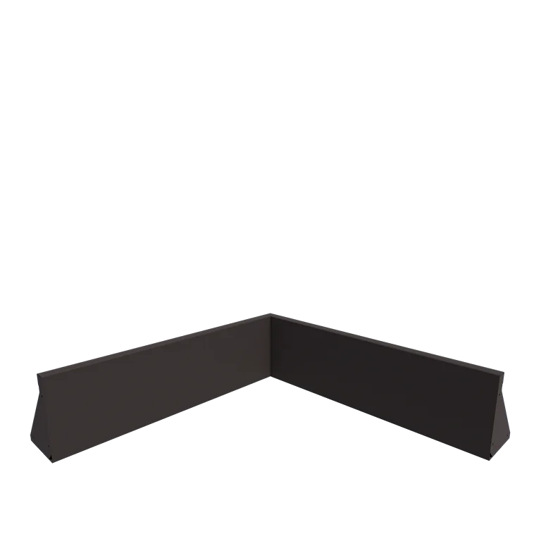 Stalen keerwand - Binnenhoek - 100 x 100 x 30 cm - Andere RAL kleur