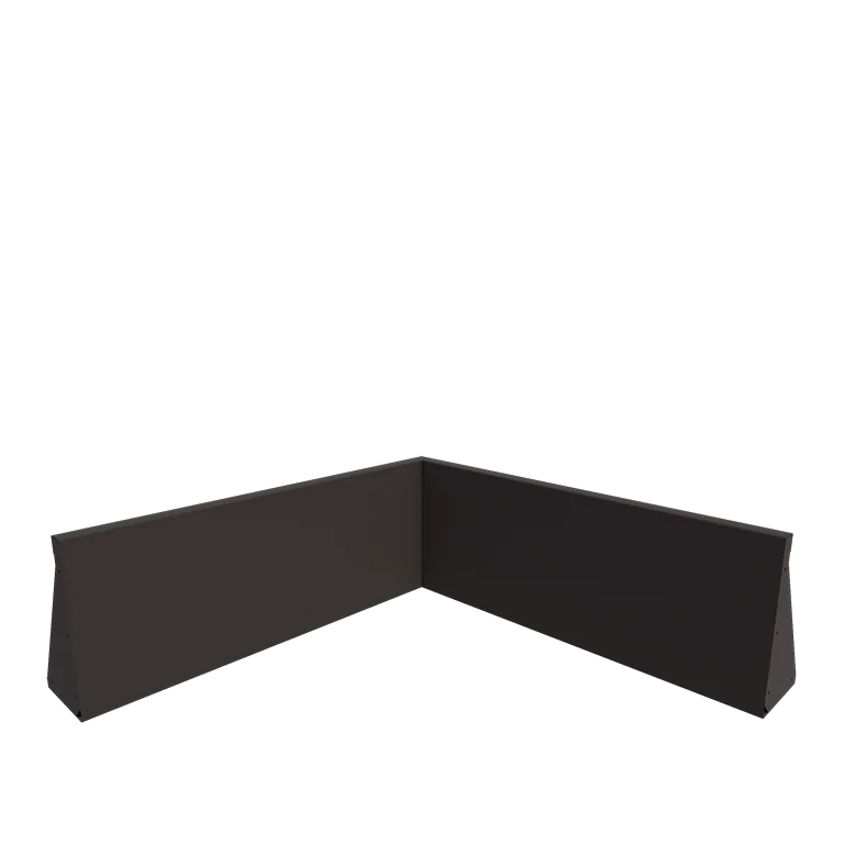 Stalen keerwand - Binnenhoek - 100 x 100 x 40 cm - RAL7016 mat (antraciet grijs)