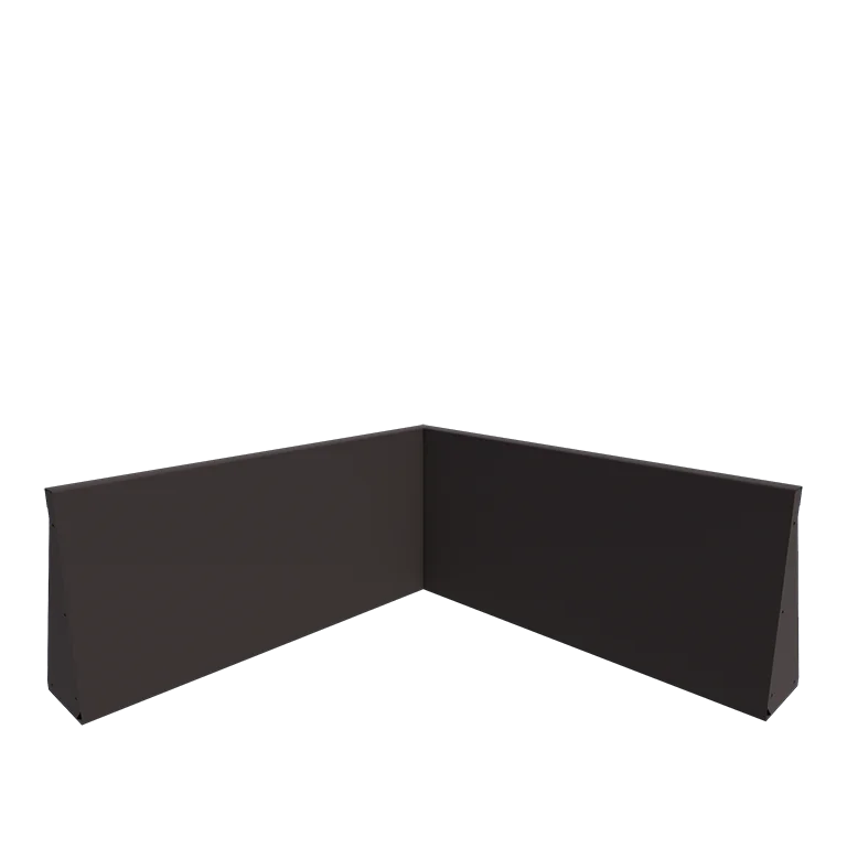 Stalen keerwand - Binnenhoek - 100 x 100 x 50 cm - Andere RAL kleur