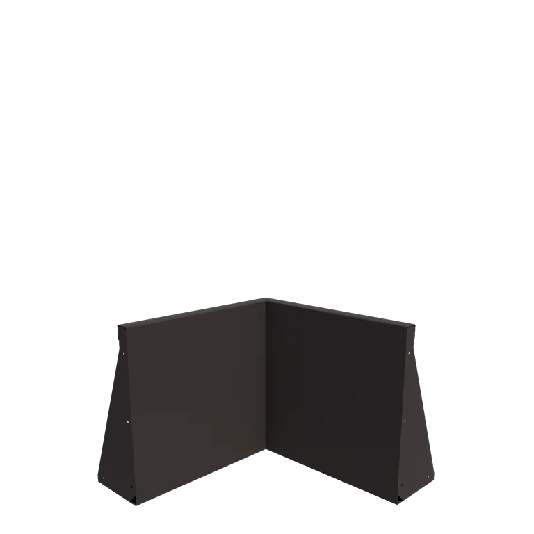 Stalen keerwand - Binnenhoek - 50 x 50 x 50 cm - Andere RAL kleur