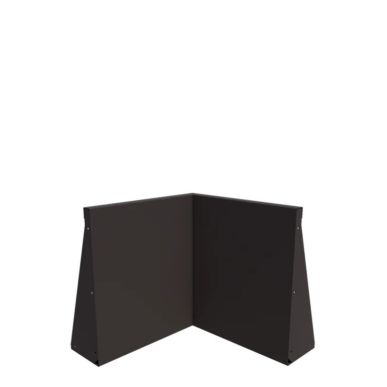 Stalen keerwand - Binnenhoek - 50 x 50 x 60 cm - RAL7016 mat (antraciet grijs)