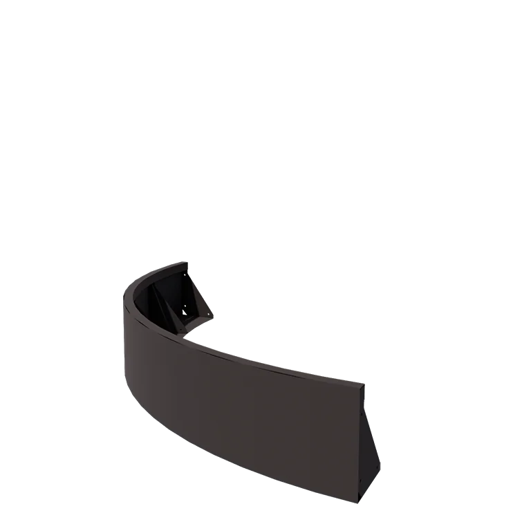 Stalen keerwand - Buitenbocht - 150 x 150 x 30 cm - RAL7016 mat (antraciet grijs)