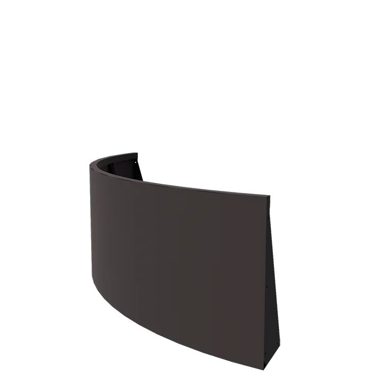 Stalen keerwand - Buitenbocht - 150 x 150 x 60 cm - RAL7016 mat (antraciet grijs)