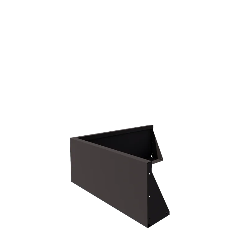 Stalen keerwand - Buitenhoek - 100 x 100 x 40 cm - Andere RAL kleur