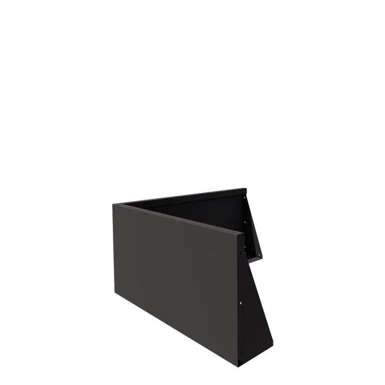 Stalen keerwand - Buitenhoek - 100 x 100 x 50 cm - RAL7016 mat (antraciet grijs)