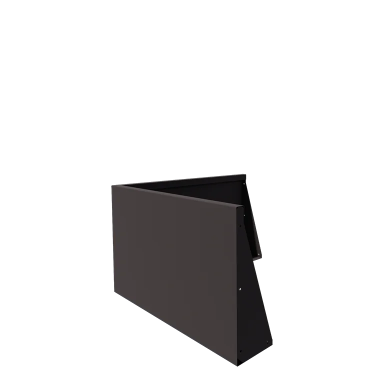 Stalen keerwand - Buitenhoek - 100 x 100 x 60 cm - RAL7016 mat (antraciet grijs)