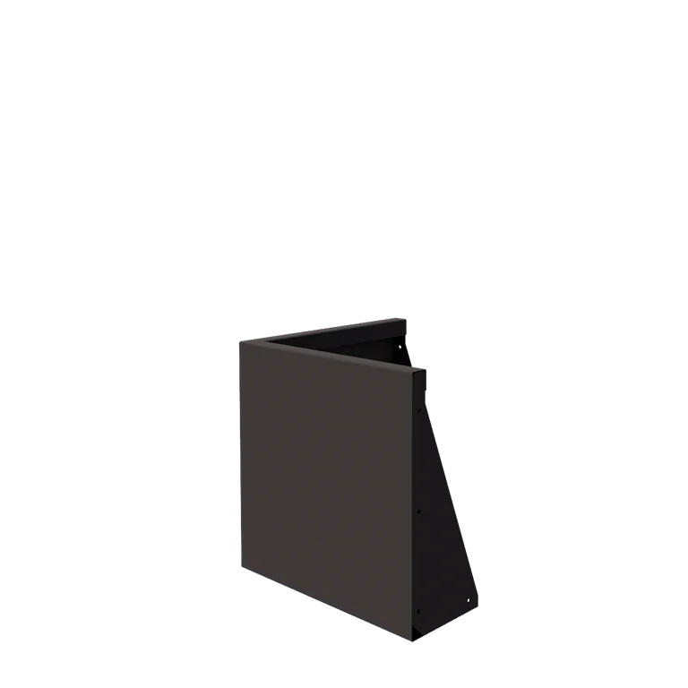 Stalen keerwand - Buitenhoek - 50 x 50 x 50 cm - RAL7016 mat (antraciet grijs)