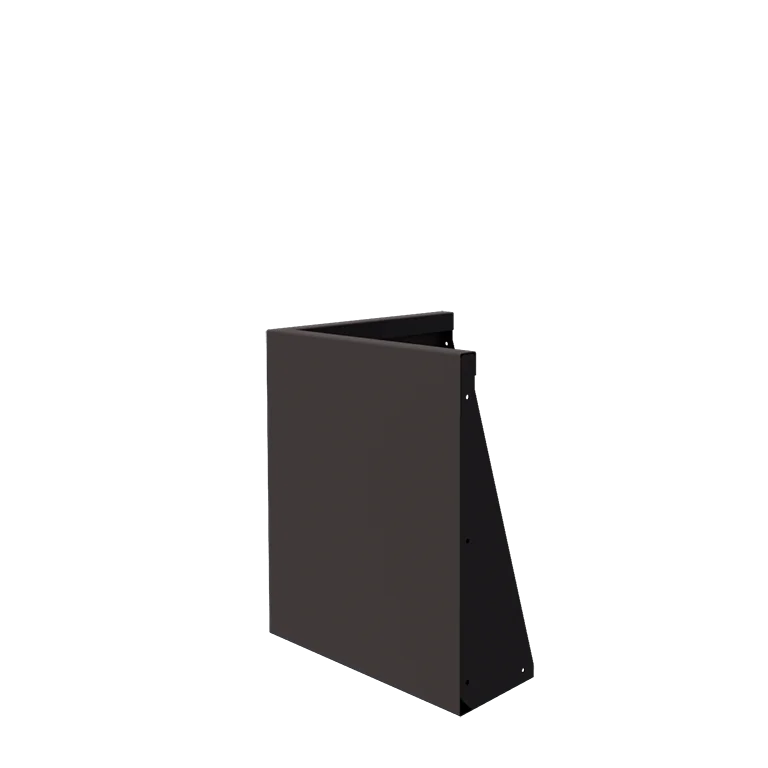 Stalen keerwand - Buitenhoek - 50 x 50 x 60 cm - Andere RAL kleur