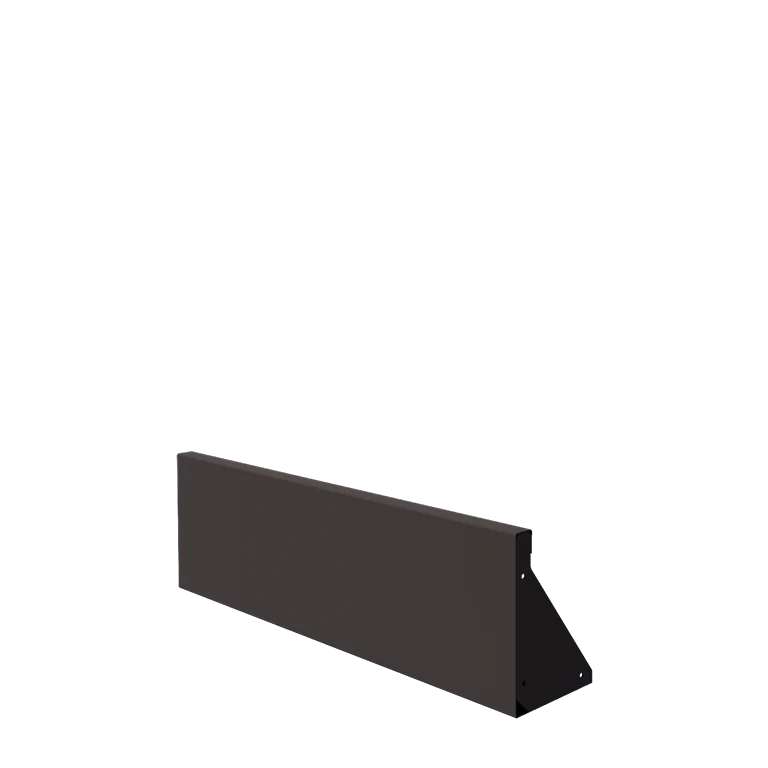 Stalen keerwand - Recht - 100 x 30 cm - RAL7016 mat (antraciet grijs)