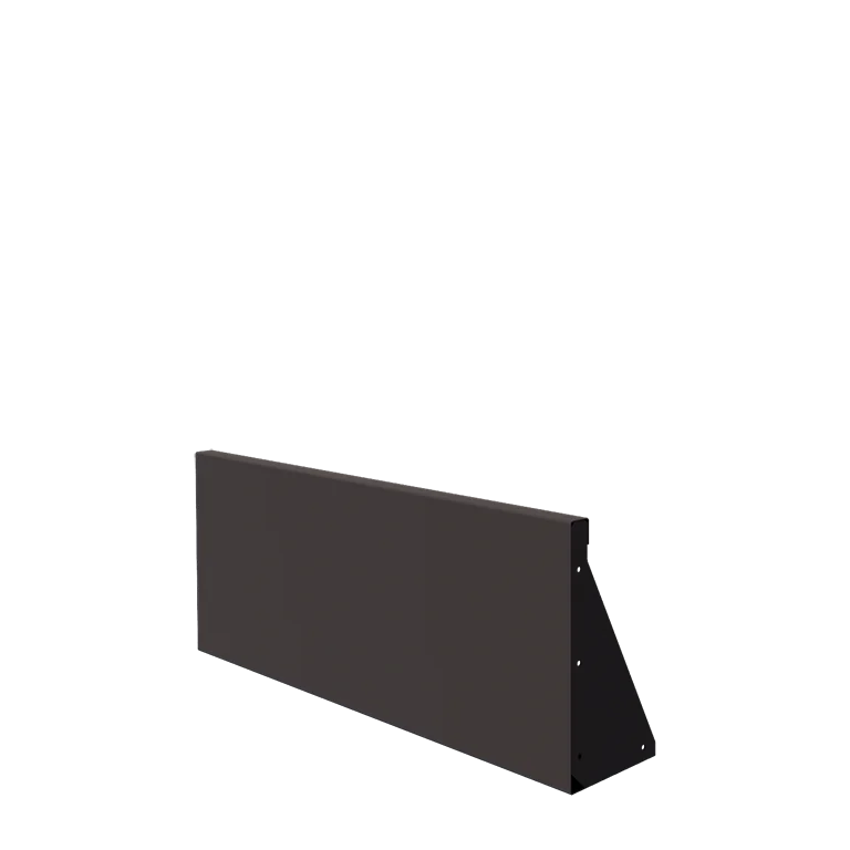 Stalen keerwand - Recht - 100 x 40 cm - RAL7016 mat (antraciet grijs)