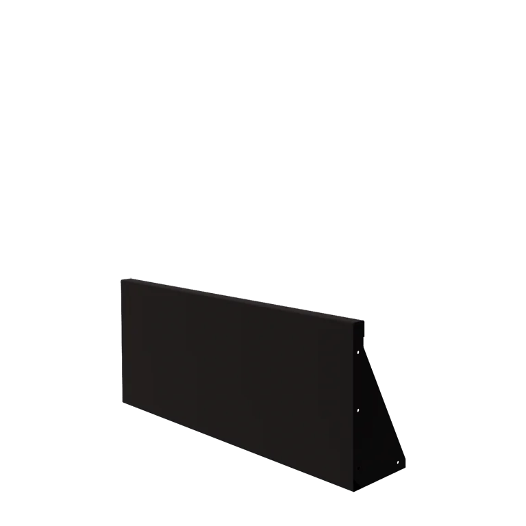 Stalen keerwand - Recht - 100 x 40 cm - RAL9005 mat (zwart)