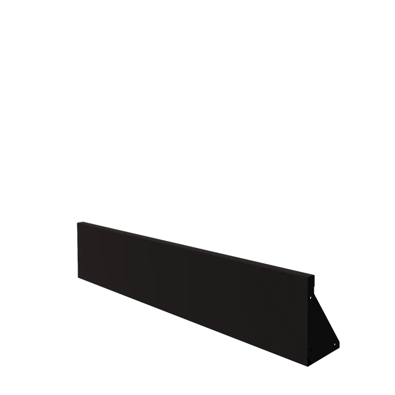 Stalen keerwand - Recht - 150 x 30 cm - RAL9005 mat (zwart)