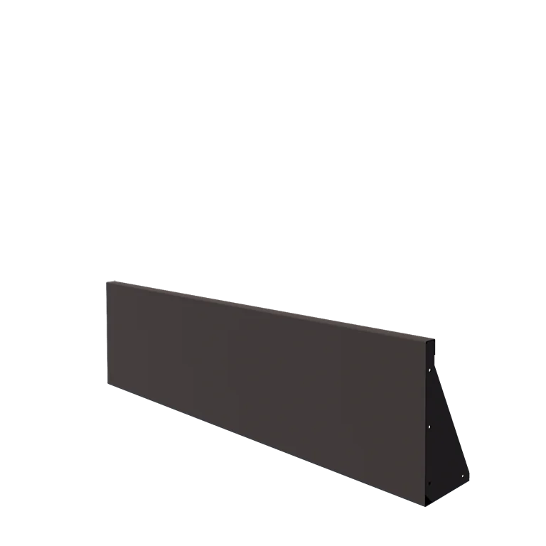 Stalen keerwand - Recht - 150 x 40 cm - RAL7016 mat (antraciet grijs)