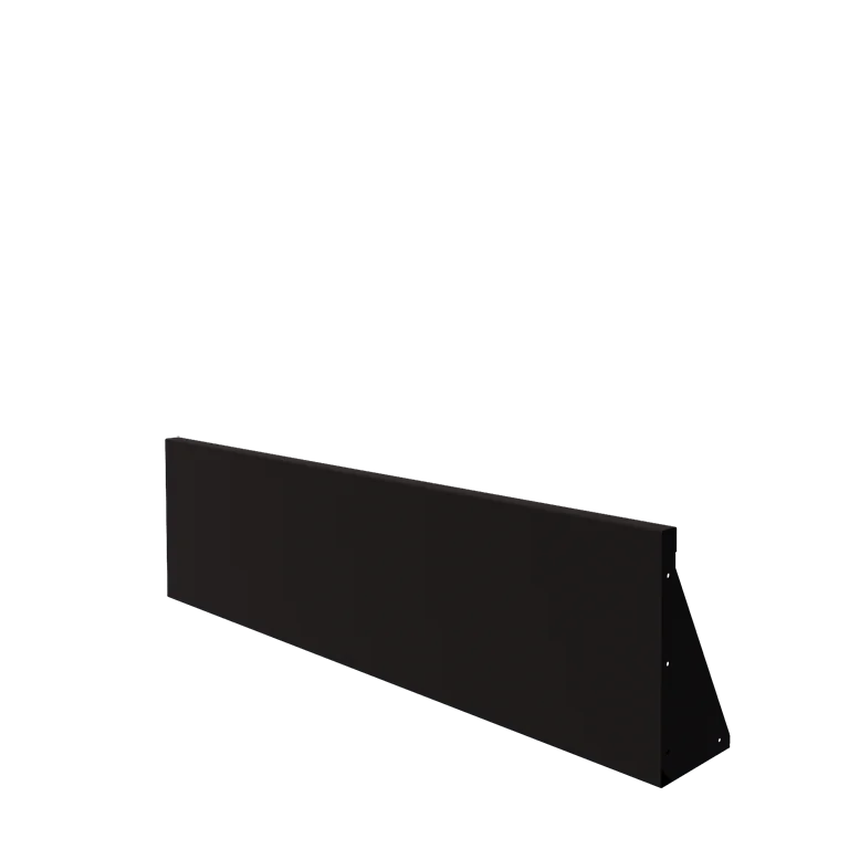 Stalen keerwand - Recht - 150 x 40 cm - RAL9005 mat (zwart)