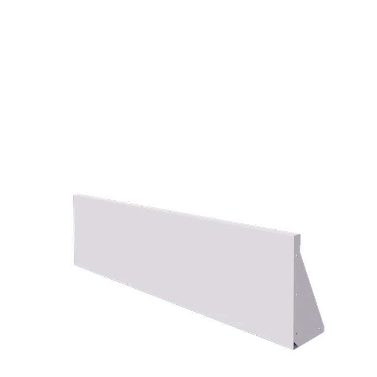 Stalen keerwand - Recht - 150 x 40 cm - RAL9010 mat (wit)