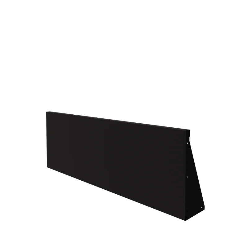 Stalen keerwand - Recht - 150 x 50 cm - RAL9005 mat (zwart)