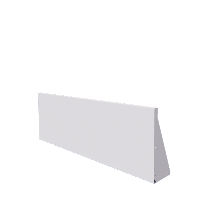 Stalen keerwand - Recht - 150 x 50 cm - RAL9010 mat (wit)