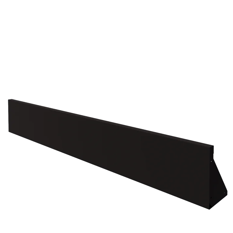 Stalen keerwand - Recht - 200 x 30 cm - RAL9005 mat (zwart)