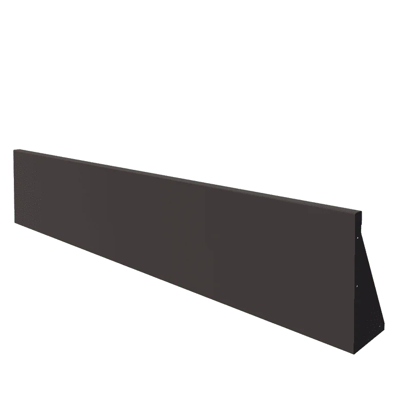 Stalen keerwand - Recht - 200 x 40 cm - RAL7016 mat (antraciet grijs)