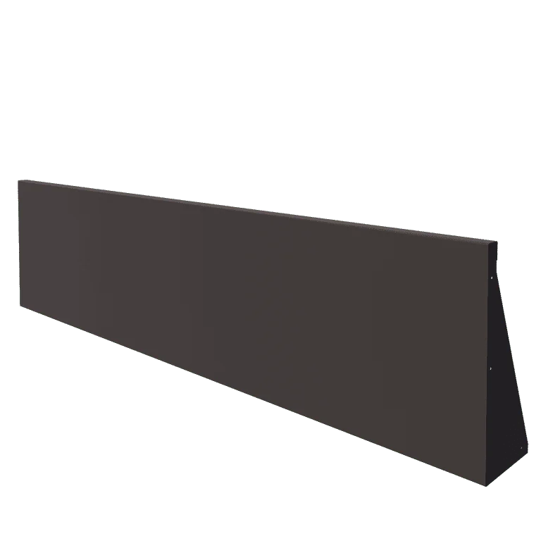 Stalen keerwand - Recht - 200 x 50 cm - RAL7016 mat (antraciet grijs)