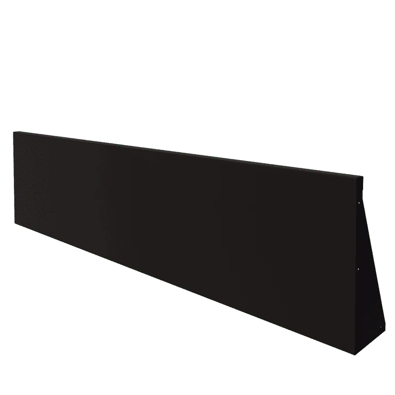 Stalen keerwand - Recht - 200 x 50 cm - RAL9005 mat (zwart)