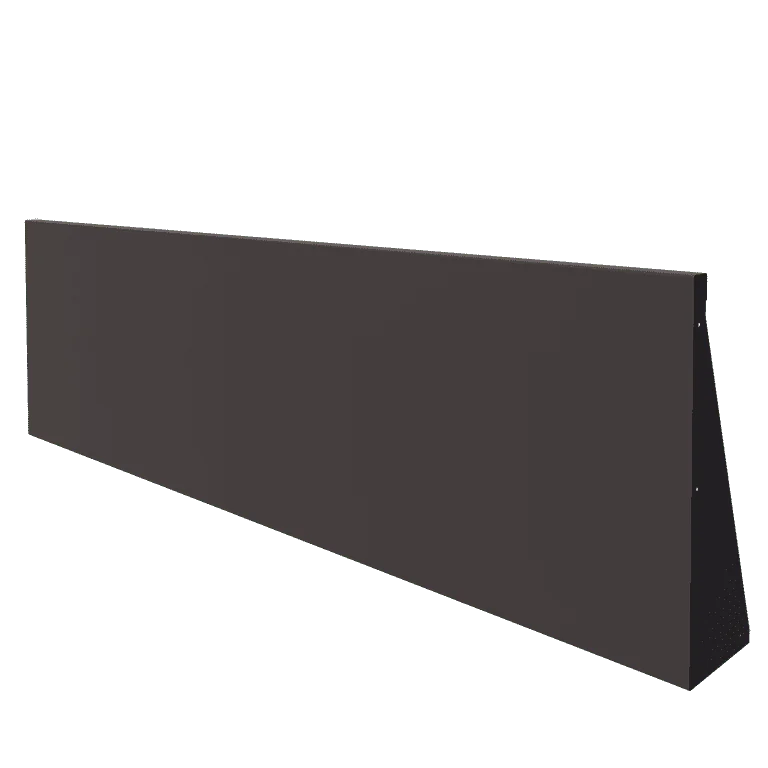 Stalen keerwand - Recht - 200 x 60 cm - RAL7016 mat (antraciet grijs)