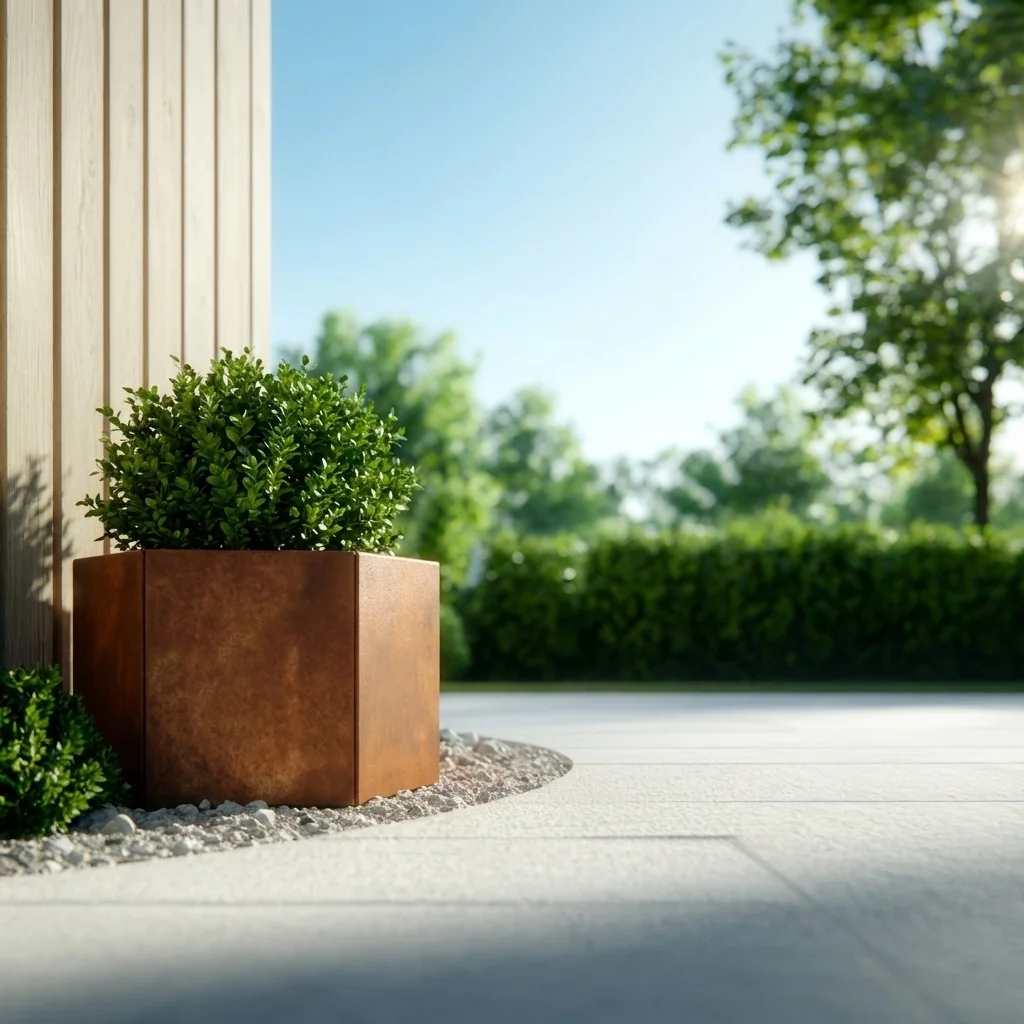Cortenstaal plantenbak - Zeshoek - 99,3 x 86,6 x 60 cm - Zonder bodemplaat