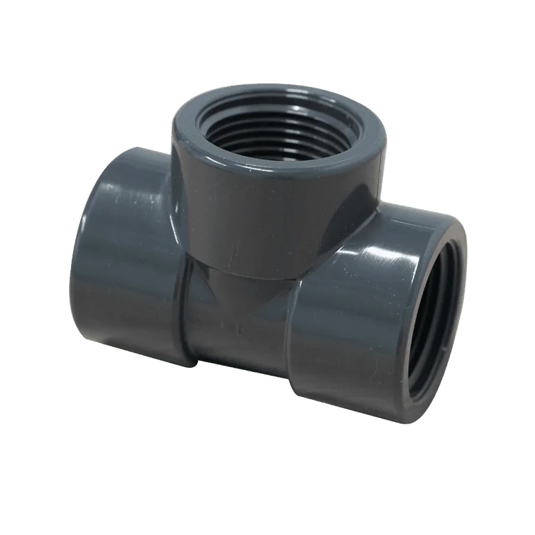 Druk PVC - T-stuk - 90° - 3x binnendraad 1"