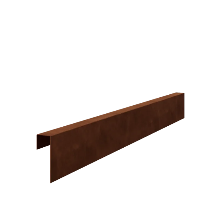 Cortenstaal overzetprofiel - 15 x 5 x 5 cm - 240 cm