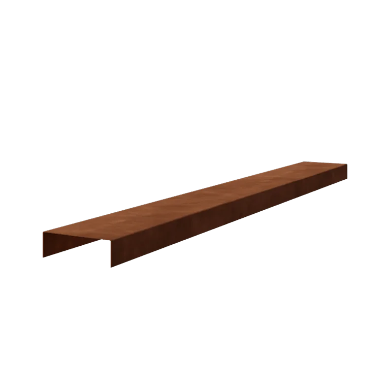Cortenstaal overzetprofiel - 5 x 15 x 5 cm - 240 cm