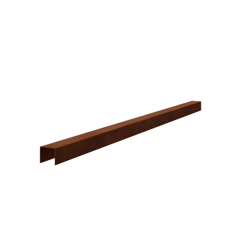 Cortenstaal overzetprofiel - 5 x 5 x 5 cm - 150 cm
