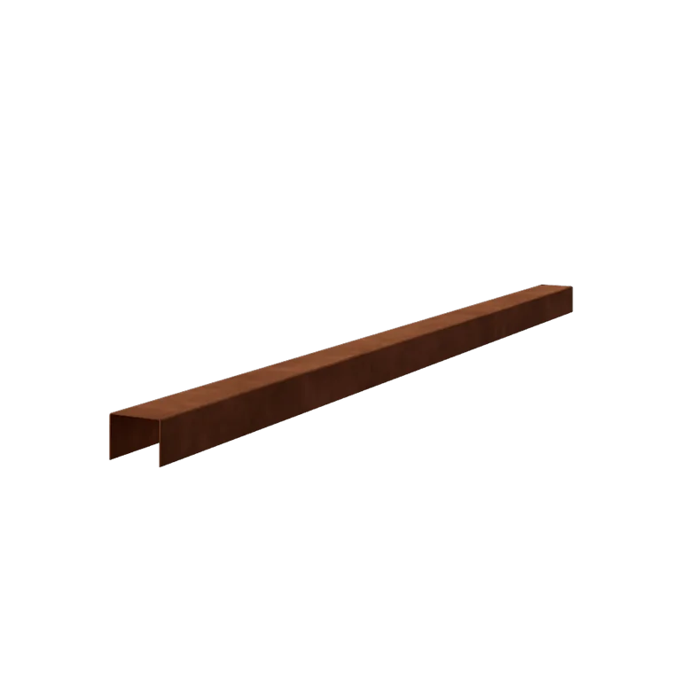 Cortenstaal overzetprofiel - 5 x 6 x 5 cm - 240 cm