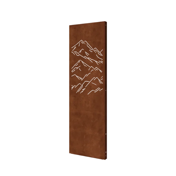 Cortenstaal paneel - Bergen 1 - 60 x 6 x 190 cm