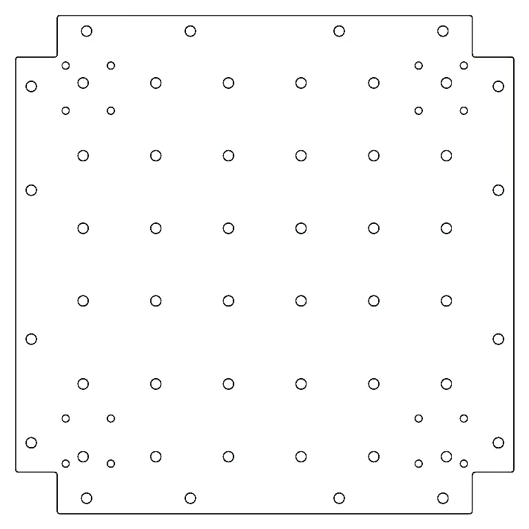 Verzinkt stalen bodemplaat - 50 x 50 cm