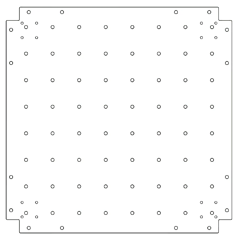 Verzinkt stalen bodemplaat - 70 x 70 cm