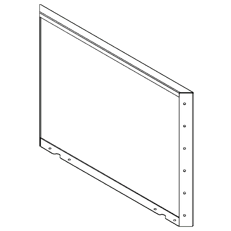 Stalen plantenbak - Paneel - 60 x 80 cm - RAL9005 mat (zwart)