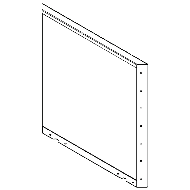 Stalen plantenbak - Paneel - 70 x 70 cm - RAL9005 mat (zwart)