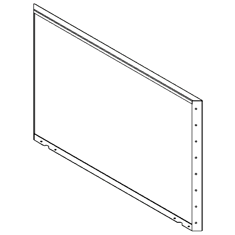 Stalen plantenbak - Paneel - 80 x 120 cm - RAL7016 mat (antraciet grijs)