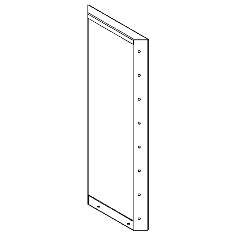 Stalen plantenbak - Paneel - 80 x 30 cm - RAL9005 mat (zwart)